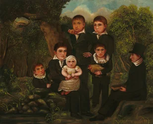 エイブラハム・クラークとその子供たち、1822 年。
