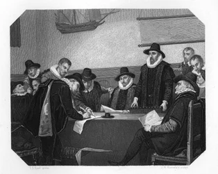 オランダ東インド会社の設立、1602、c1870。