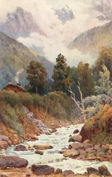 セント・ジンゴルフのモルジュ川、JHL（カラーリトグラフ）