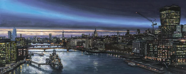 ロンドンのプール、2000年（油絵）