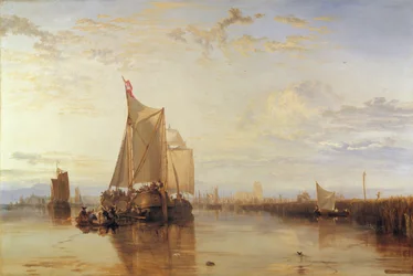 Dort または Dordrecht - ロッテルダムからの Dort Packet-Boat Becalmed