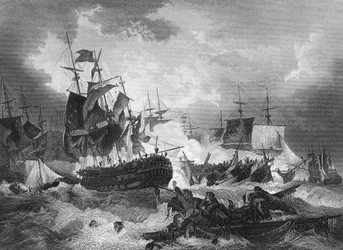 1797年10月11日、北海、オランダ海軍に対するダンカン海軍大将の勝利、c1857
