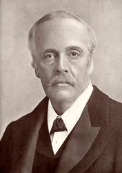 初代バルフォア伯爵、英国の政治家、首相、アーサー・ジェームズ・バルフォア、1912年。
