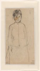 立っている女の子のスケッチ