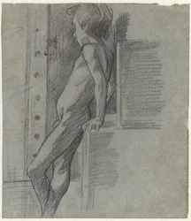 左に立っている裸の少年