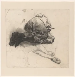 横になっている女性の脚と腕の研究