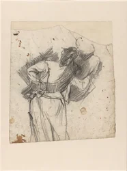 後ろから見た、互いに腕を組んで立っている 2 人の人物