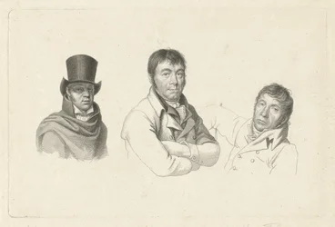 Jan Kamphuysen、Dirk Versteegh、Hendrik de Flines の肖像
