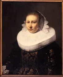 1644年以前の若い女性の肖像（オークに油彩）