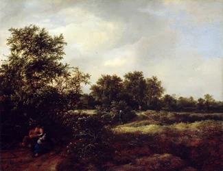恋人と砂丘の風景、1647
