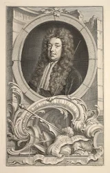 シドニー、ゴドルフィン伯爵のイラスト、「イギリスの著名な人物の頭」のイラスト、パブ。ナップトン、ロンドン1742