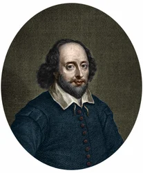 ウィリアム・シェイクスピア(1564-1616)の肖像。1747年にJacobus Houbrakenによって描かれたもの。