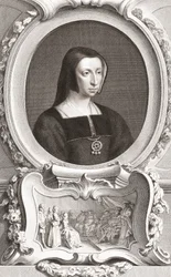 Louise of Savoy (1476-1531) フランスの貴族で摂政、オーヴェルニュ公爵夫人、ブルボン公爵夫人、ヌムール公爵夫人、国王フランシス1世の母 (エングレーヴィング)