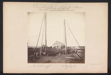遠心ポンプを備えた下部蒸気ポンプステーション / Nieuwerkerk aan den IJssel、1868 年 6 月 15 日 (オブジェクトのタイトル) ロッテルダムの東にあるシーラントのプラッセンの排水 (オブジェクトのシリーズ タイトル)