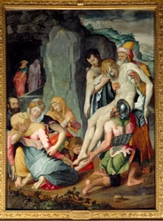 墓の絵 ヤコポ・デル・コンテ(1510-1598)作 16世紀 日2,57x1,92 m シャンティ、コンデ美術館