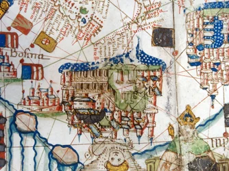 ヨーロッパのルネサンス地図、ヤコポ・ルッソに基づく、1528年