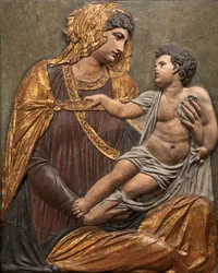 マドンナと子供、c。 1550年。