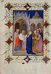 MS 11060-11061ノートルダムの時間：なし、「Tres Riches Heures du Duc de Berry」からの寺院でのプレゼンテーション