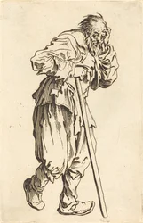 棒を持った物乞い、c。 1622年。