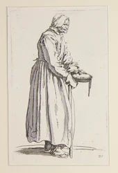 The Beggars (La mendiante a la sebille) より、ボウルを運ぶ物乞いの女性