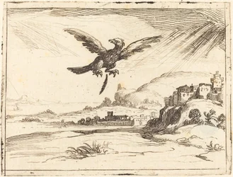 古い羽を失うワシ、1628年。
