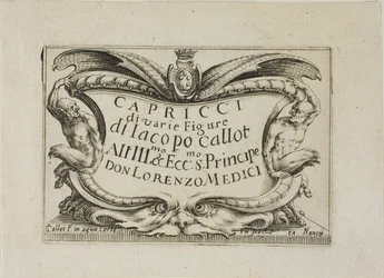 様々な人物のカプリース（カプリース集）より、扉絵 - ナンシー・セット