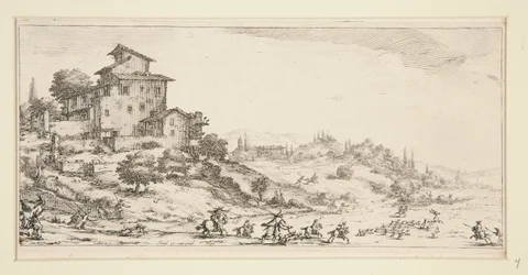 La chasse au cerf (荘園近くの鹿狩り)、『ジョヴァンニ・デ・メディチの風景』より