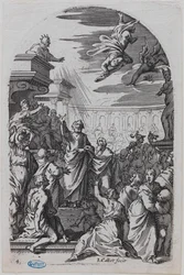 ローマの絵画、魔術師シモンの墜落