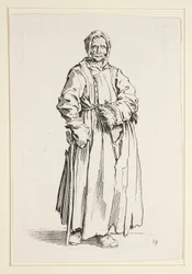 The Beggars (La borgnesse) の片目の女性