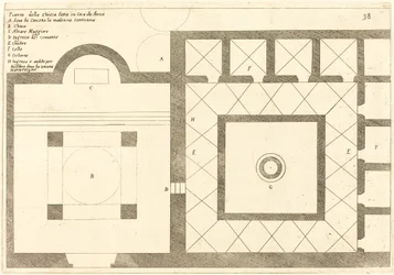 アナスの家の近くの教会の平面図（1619年）。