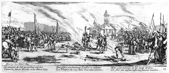 イスラエルのアンリエット（c.1590-1661）1633によって刻まれた、「戦争の不幸と不幸」のプレート13