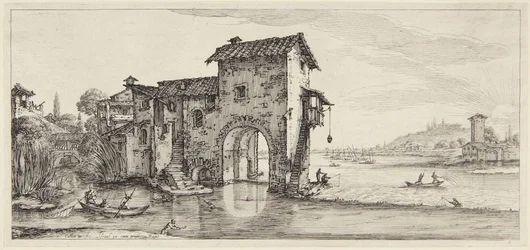 水車小屋、『ジャン・ド・メディシスのための版画風景、フィレンツェで描かれた風景』シリーズより