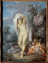 ジャック・シャリエ（1720-1790）の「ヴィーナスの水浴」画