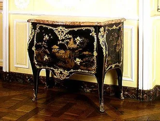 ルイ15世スタイルの大便器、1723-74（漆木材）