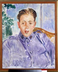 フランスの作曲家、フランシス・プーランク（1899-1963）の肖像