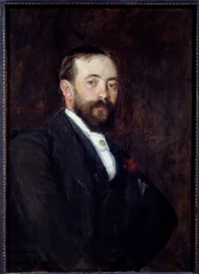 スペイン人画家ドン・ラファエル・デ・オチョア・イ・マドラゾの肖像（1858年） ジャック・エミール（Jacques-Emile）・ブランシュ（1861-1942年）の絵画 1890年 日0,55x0,77 m ルーアン、Musee des Beaux Arts