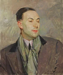 ポール・モランドの肖像画のための研究（1888-1976）（カードに油彩）