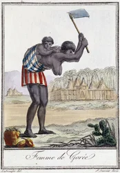 ゴレ（セネガル）のファム - グラッセ・サン・ソーヴル編『旅の百科事典』（1796年）より