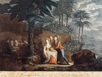 ポールとバージニア、ジャック・アンリ・ベルナルダン・ド・サンピエール（1737-1814）の小説の挿絵
