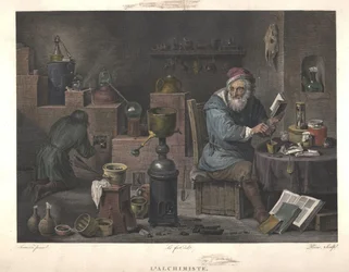 18 世紀後半、David Teniers が描いた後の錬金術師。