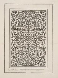 パルテールのデザイン（「庭園計画劇場」1652年刊より）（彫刻