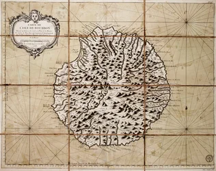 地図と海図の寄託所で作成されたブルボン島の地図