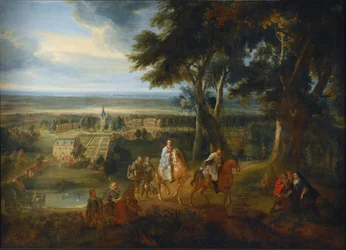 ヴィアティトゥムを渡す司祭に馬を渡すハプスブルク家のルドルフ、1613-86年頃（油彩・カンヴァス）