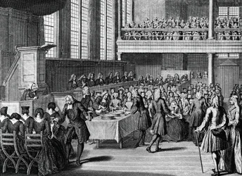 アナバプティストの夕食、ヤコブス・ファン・デル・シュリー（1715-1779）による彫刻、「世界のすべての人々の宗教的儀式と慣習」から