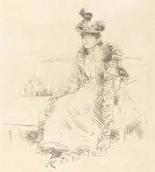 座っている女性、1893年。