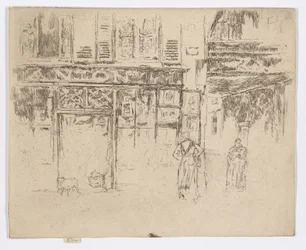 アントニーの版画店、セーヌ通り、1892-93年頃（エッチング、紙にインク）
