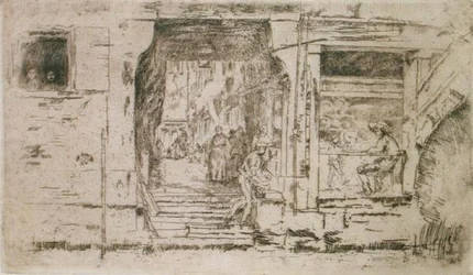 ベニスの魚屋（エッチング）