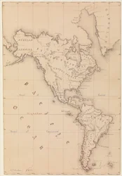 西半球の地図（スケッチブックより）