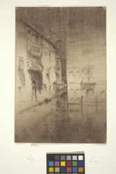 Noturno: Palácios (gravura com limpeza manual)
