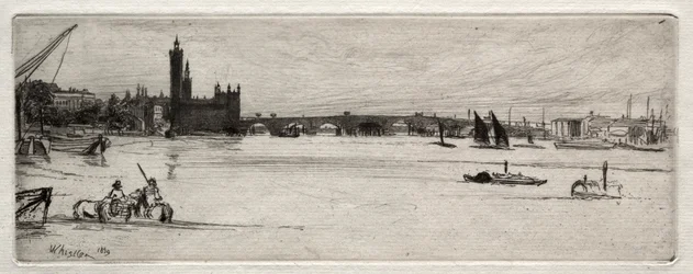 古いウェストミンスター橋、1871 年。